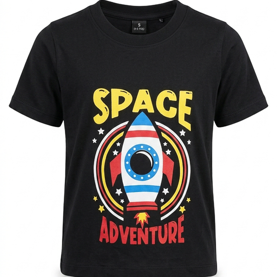 Boys’ Black Gray and Navy Casual T-Shirt detail view 3