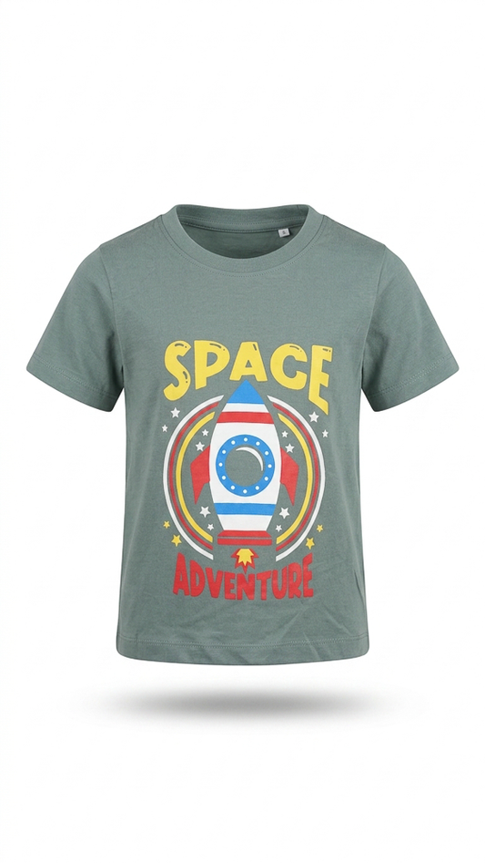 Boys’ Black Gray and Navy Casual T-Shirt detail view 2