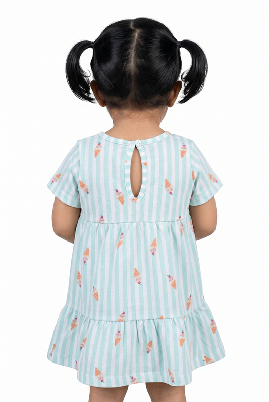 Toddler Girls' Striped Tiered Dress
