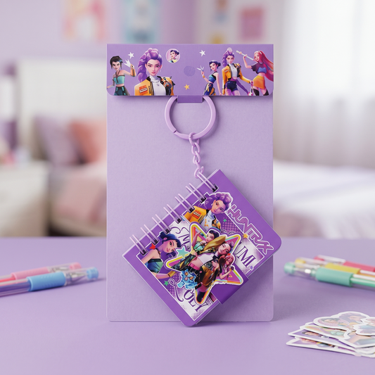 KPop Demon Hunters Mini Keychain Notebook – product view 2