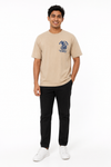 Men's khaki pink white and olive T-shirt - view 3