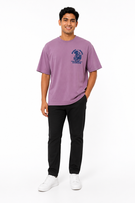 Men's khaki pink white and olive T-shirt - view 1