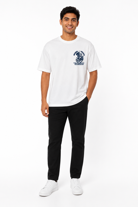 Men's khaki pink white and olive T-shirt - view 2