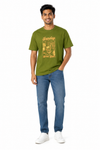 Men's green khaki and white T-shirt - view 3