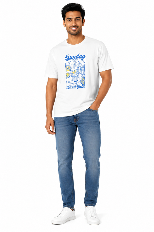 Men's green khaki and white T-shirt - view 2