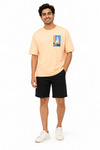 Men's beige black and light blue T-shirt - view 1