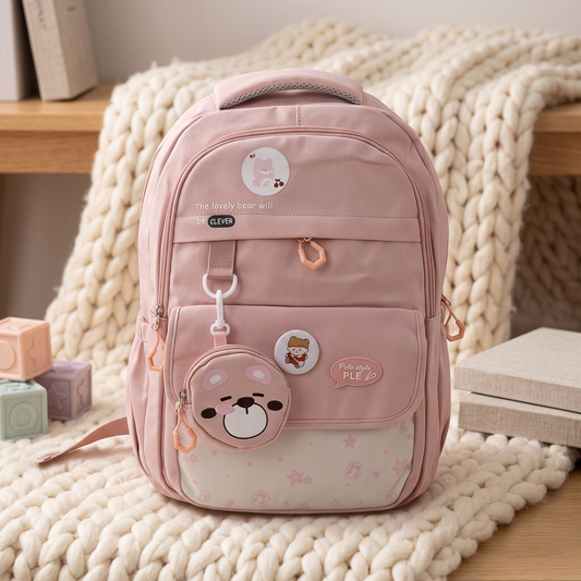 Colourful School Backpack for Kids – Pink variant