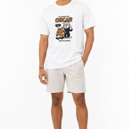 Men's navy blue and white everyday T-shirt - view 2