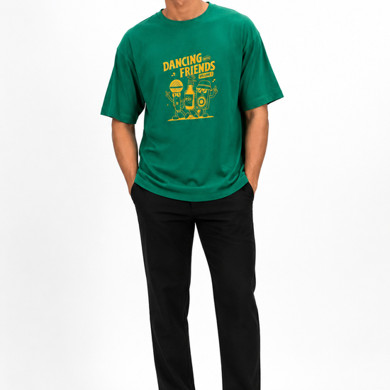 Men's blue green and light blue T-shirt - view 1