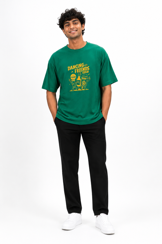 Men's blue green and light blue T-shirt - view 1