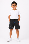 Boys' black casual drawstring shorts