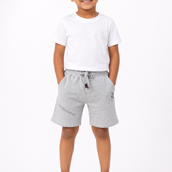 Boys' dark ash casual drawstring shorts