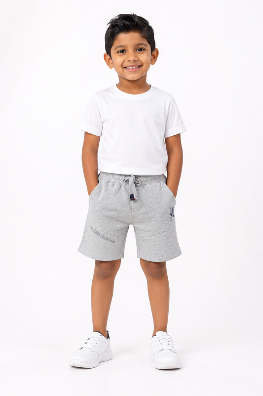 Boys' dark ash casual drawstring shorts