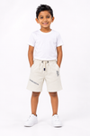 Boys' butter white casual drawstring shorts