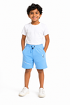Boys' blue graphic drawstring shorts