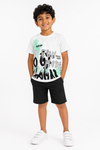 Boys' peach white and yellow casual T-shirt - view 1