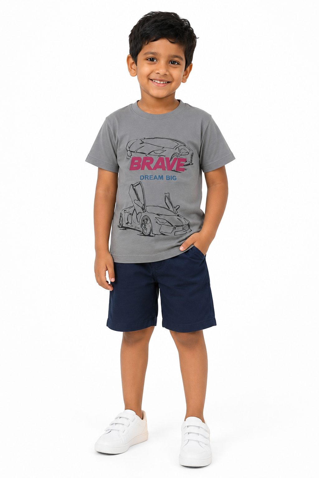 Boys' blue and gray everyday T-shirt - view 2