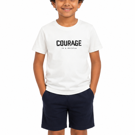Boys' blue peach and white casual T-shirt - view 3