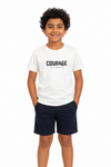Boys' blue peach and white casual T-shirt - view 3