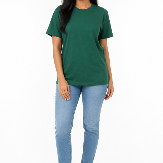 Women's green white and brown everyday top - view 4
