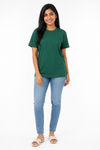 Women's green white and brown everyday top - view 4