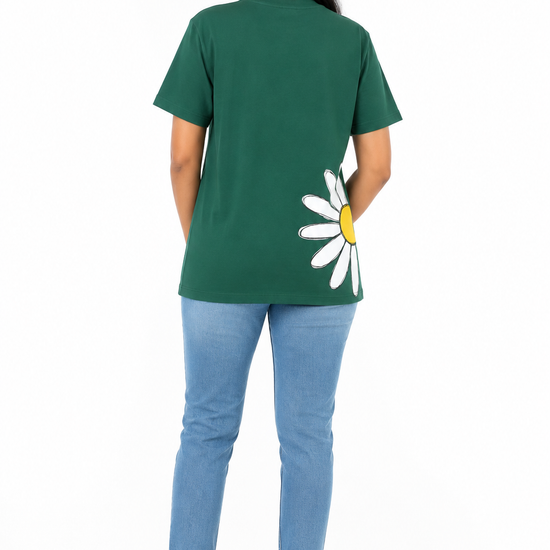 Women's green white and brown everyday top - view 3