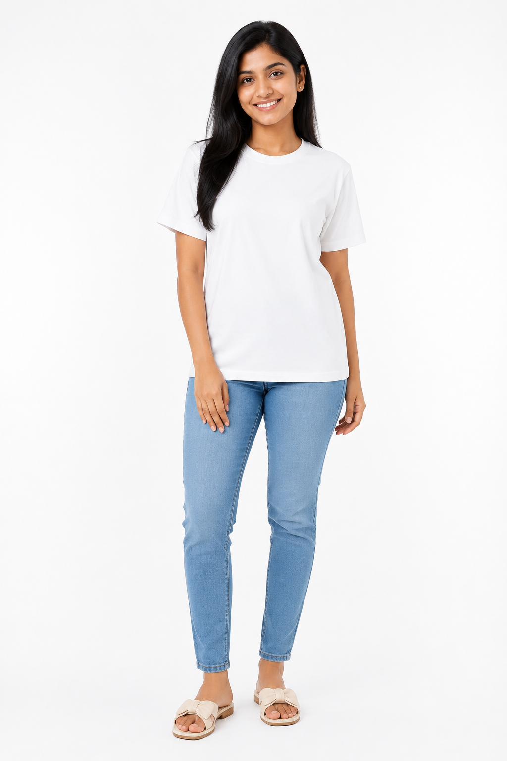 Women's green white and brown everyday top - view 5