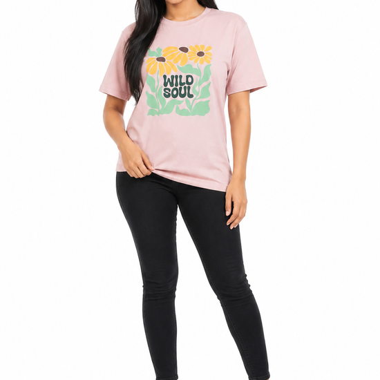 Women's navy pink and white casual top - view 2