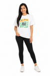 Women's navy pink and white casual top - view 3