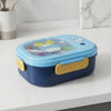 Blue kids cartoon lunch box with side clips