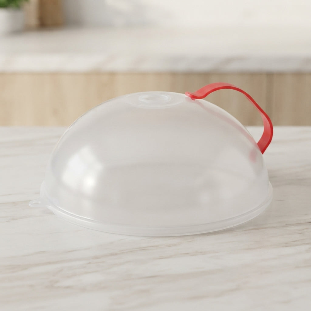 Red mesh food cover for dining table