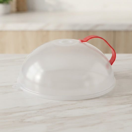 Red mesh food cover for dining table