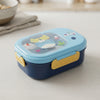 Blue kids double layer cartoon lunch box