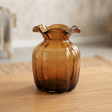 Wide Decorative Glass Flower Vase main product view