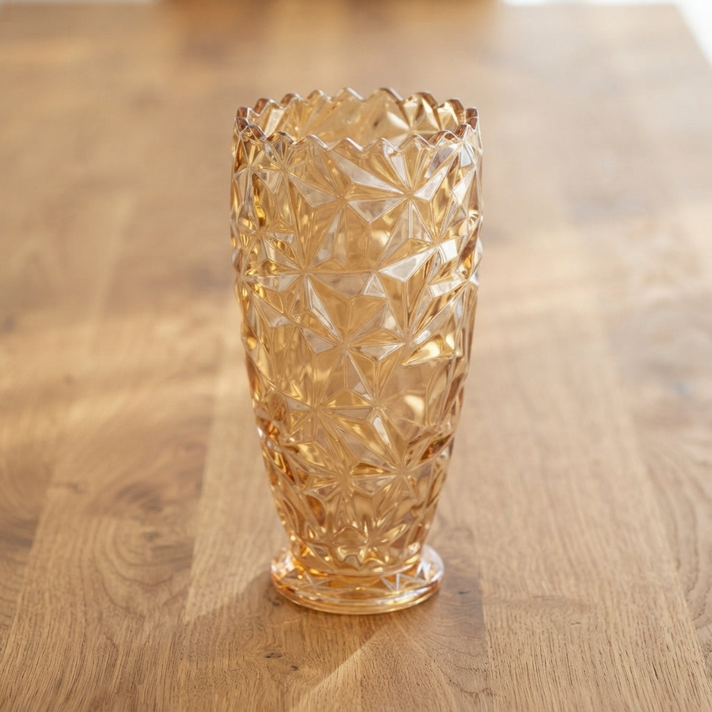 Mixed-Finish Metallic Glass Vase main product view