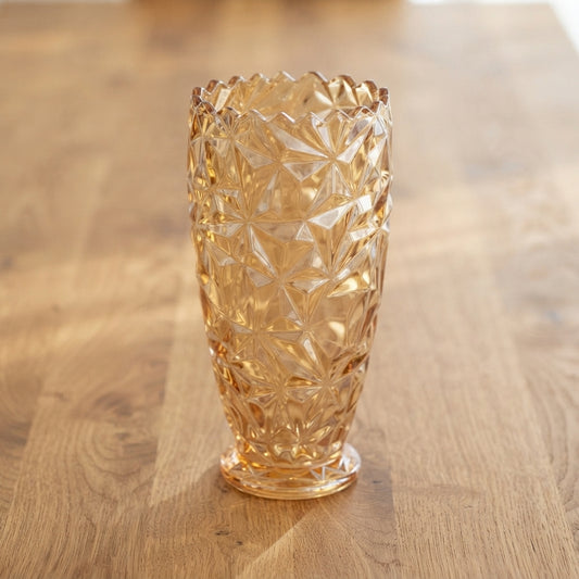 Mixed-Finish Metallic Glass Vase main product view