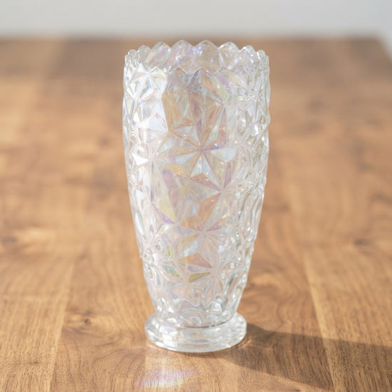 Mixed-Finish Metallic Glass Vase detail view 3