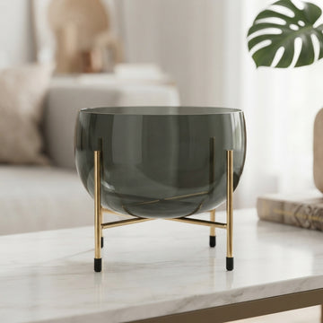 Glass Vase with Gold Stand main product view