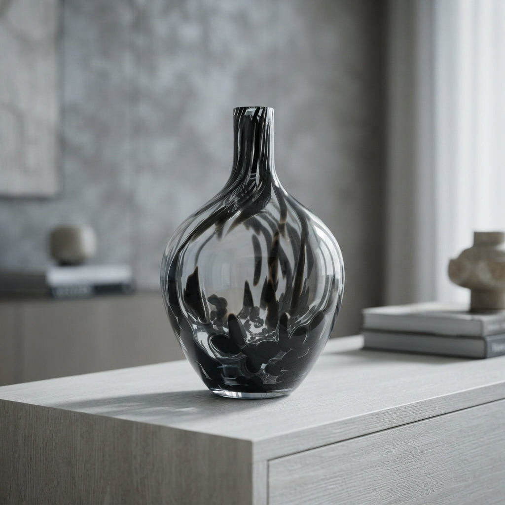 Dark-Tone Decorative Glass Vase main product view