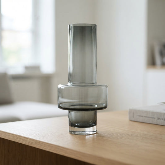 Extra-Tall Clear Glass Flower Vase main product view