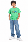 Maveric Boys Ready Set Go Racing Cars Graphic Crew Neck T-Shirt