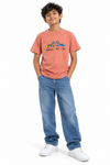 Maveric Boys Ready Set Go Racing Cars Graphic Crew Neck T-Shirt