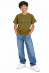 Maveric Boys Ready Set Go Racing Cars Graphic Crew Neck T-Shirt