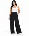 Women's High-Rise Pleated Flowy Wide-Leg Palazzo Pants - Full Length Standing View (Photo 1)