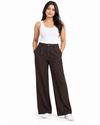 Isle Closet Women's High-Waisted Pleated Wide-Leg Trousers - Full Length View (Photo 1)