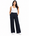 Isle Closet Women's High-Waisted Pleated Wide-Leg Trousers - Full Length View (Photo 3)
