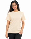 Nuvaara Women's Classic Crew Neck Everyday Cotton T-Shirt - Front View (Photo 1)