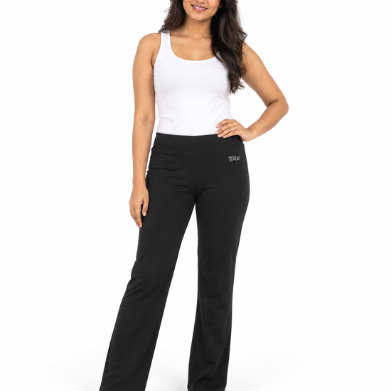 Trendy Women's Active Bootcut Flare Yoga Pants - Front View
