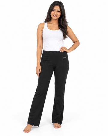 Trendy Women's Active Bootcut Flare Yoga Pants - Front View