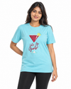 Everyday Co women's lavender cotton graphic t-shirt with Let's Go Girls cocktail print